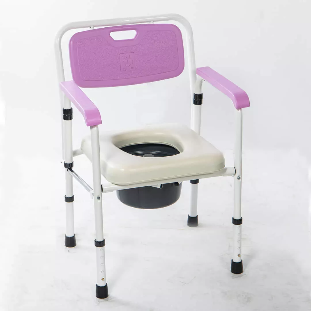 JCS-102 鐵製軟墊收合便器椅