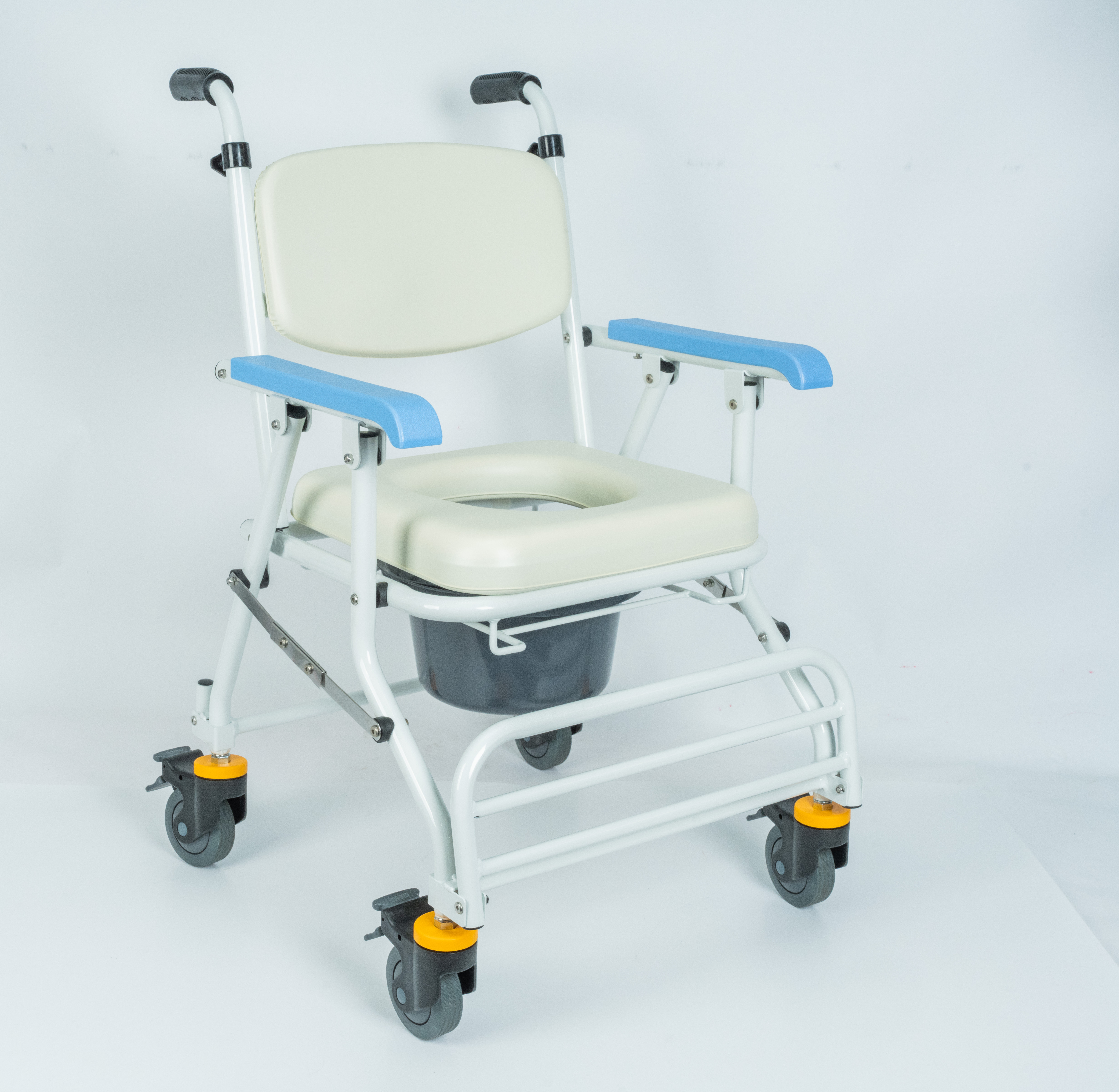 JCS-208 鋁合金可收合有輪洗澡便器椅