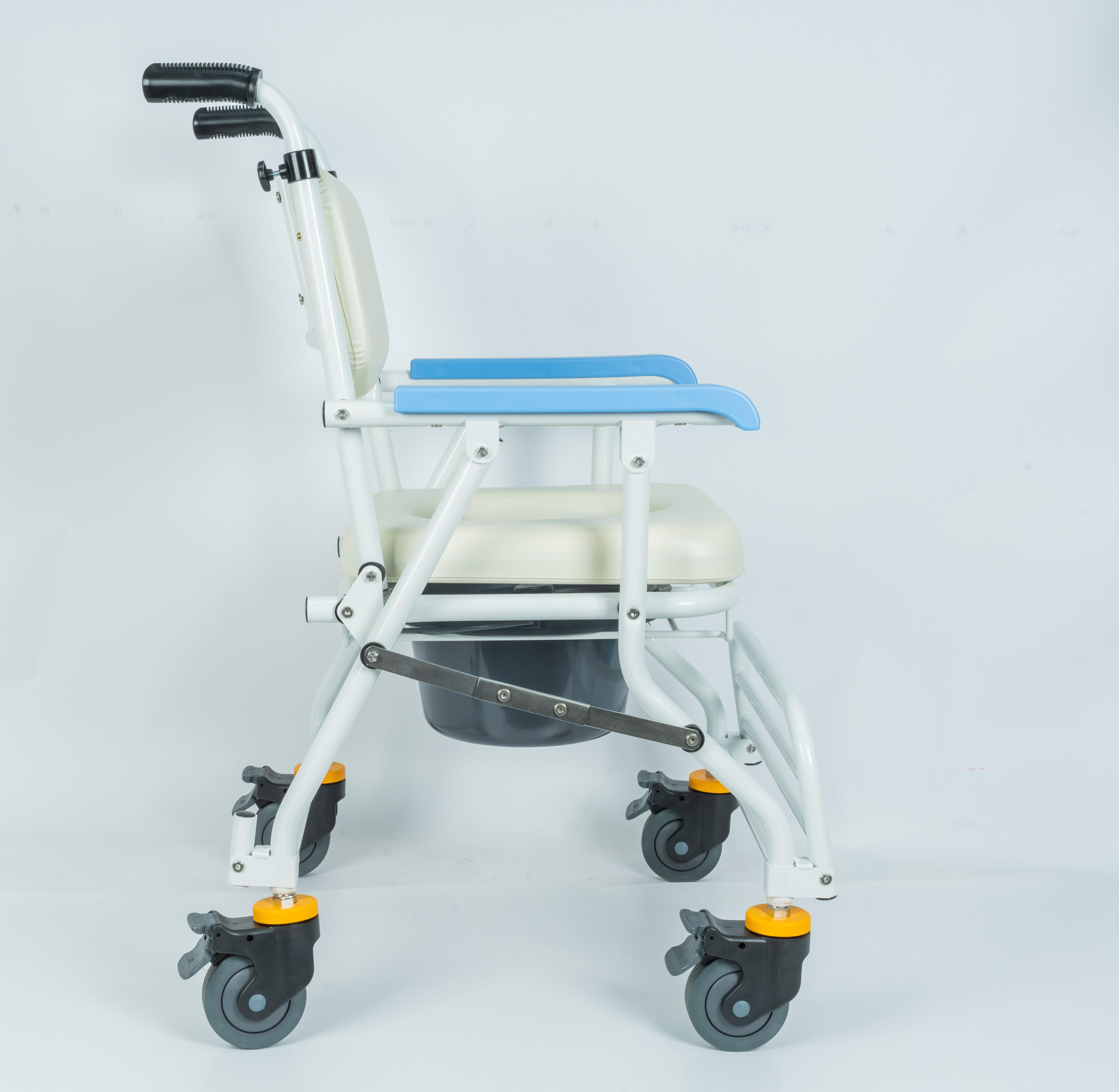 JCS-208 鋁合金可收合有輪洗澡便器椅