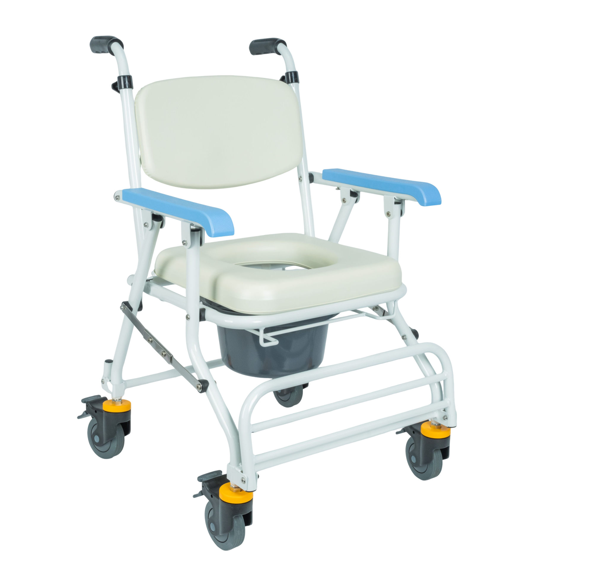 JCS-208 鋁合金可收合有輪洗澡便器椅
