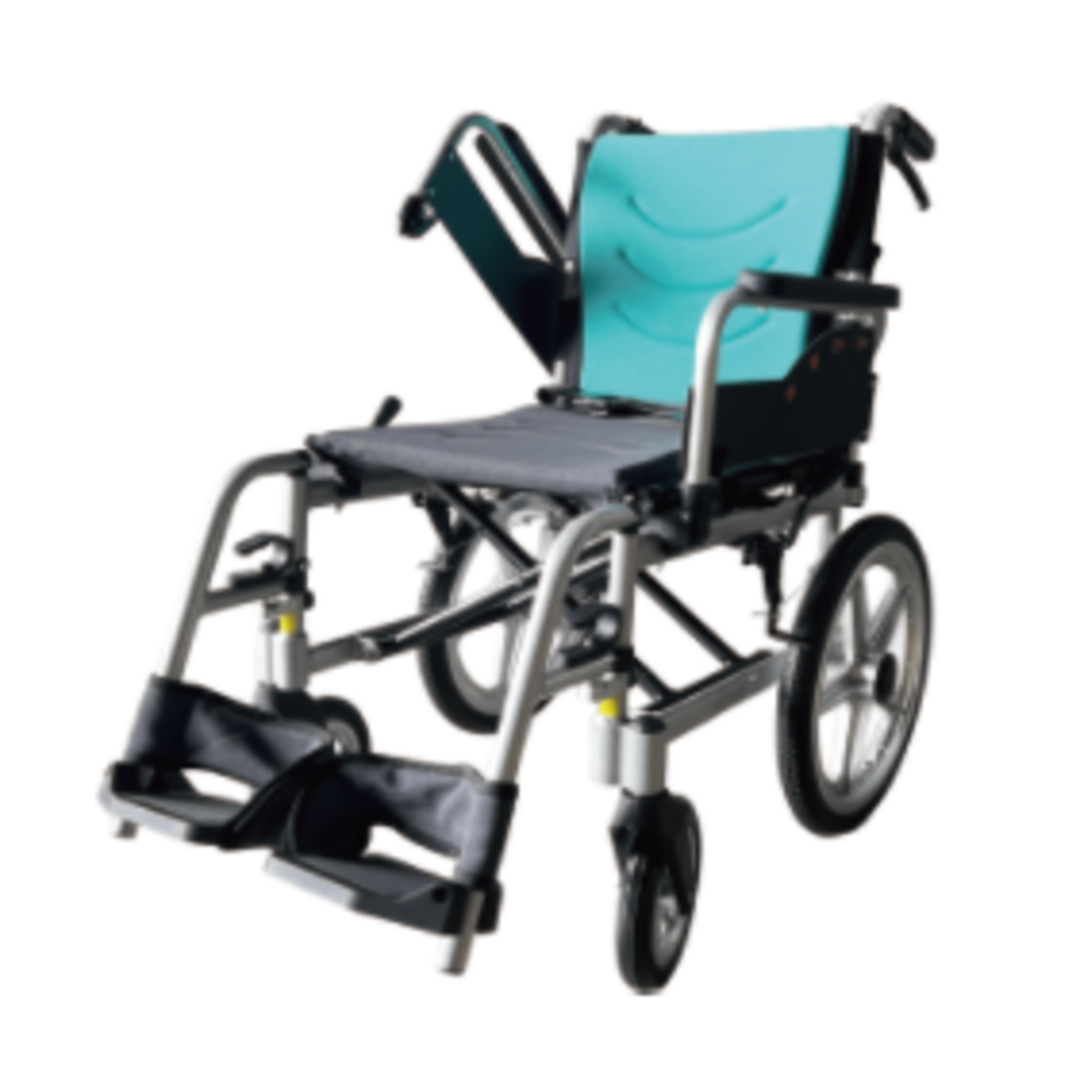 JW-G160-16 Aluminum Wheelchair Attendant wheelchair