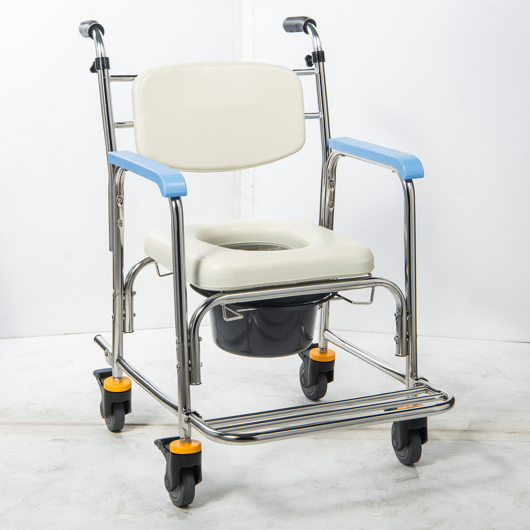 JCS-302 Stainless Commode Bath Chair