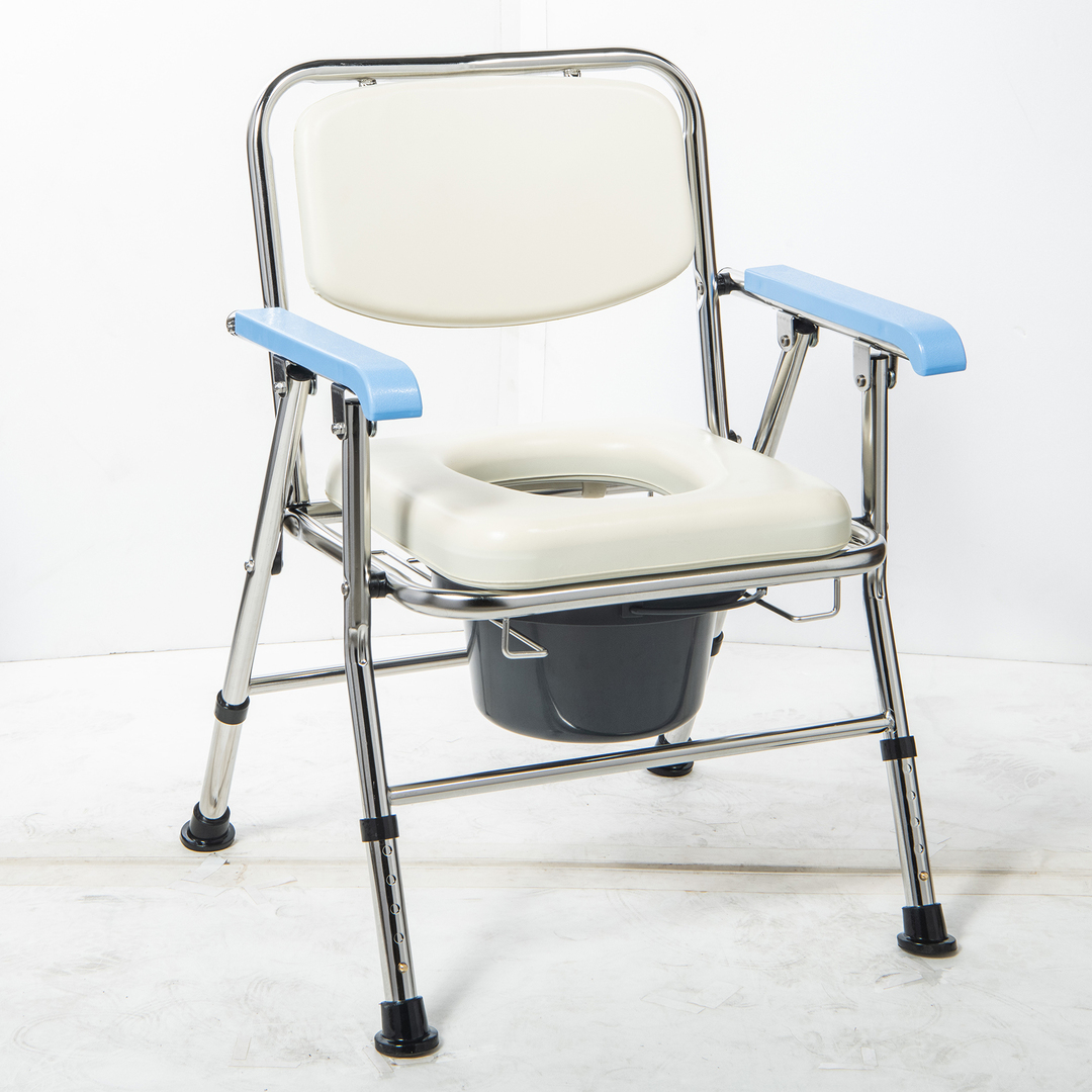 JCS-303 Japanese-Style Folding Stainless Steel Commode Chair