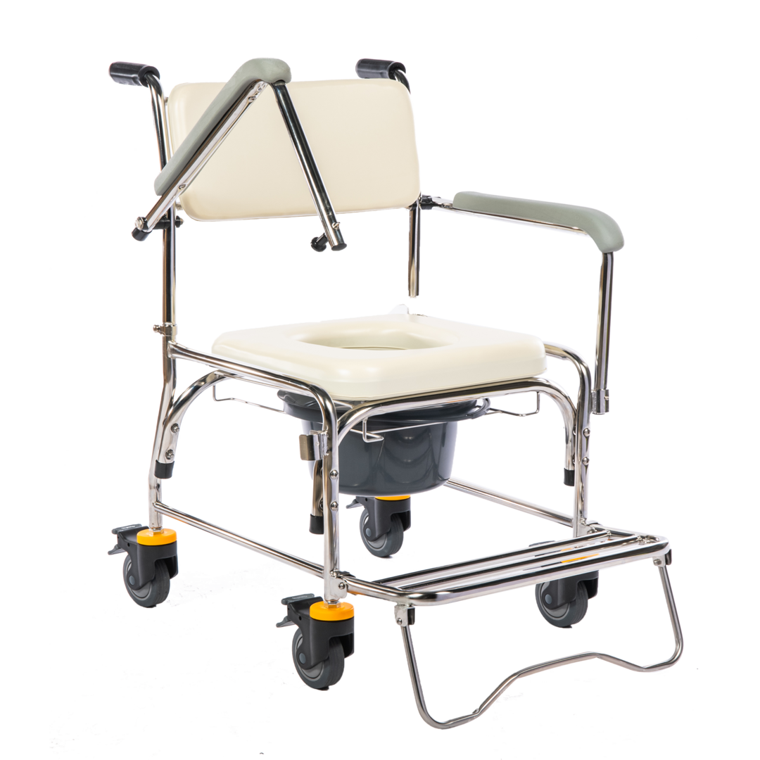 JCS-305 Stainless Steel Commode Chair (Removable Armrest)